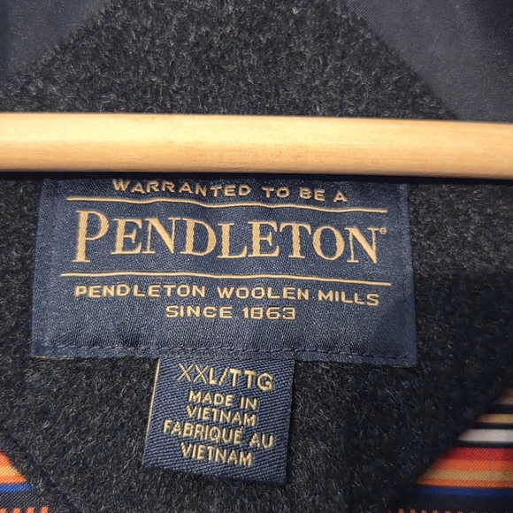 Pendleton Vintage Logan Wool Fall Winter Mid Length Women's Coat Dark Gray XXL - Picture 9 of 14